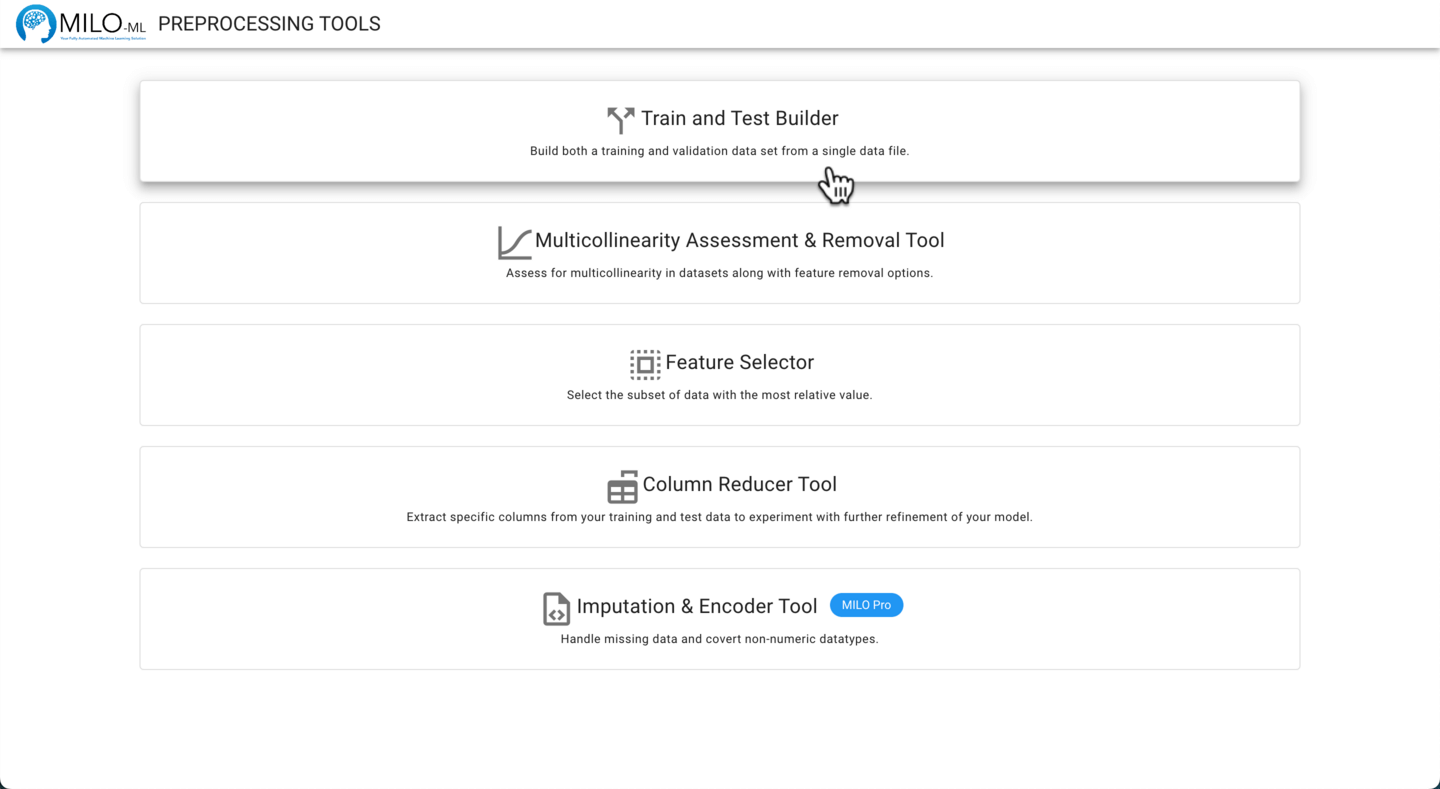 Train Test Tool