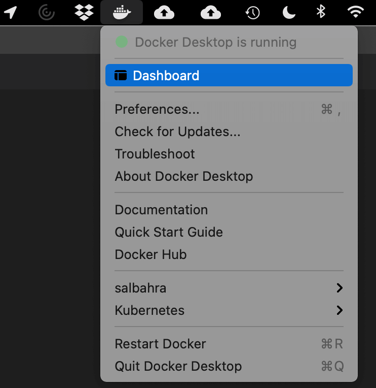 Docker Dashboard Link