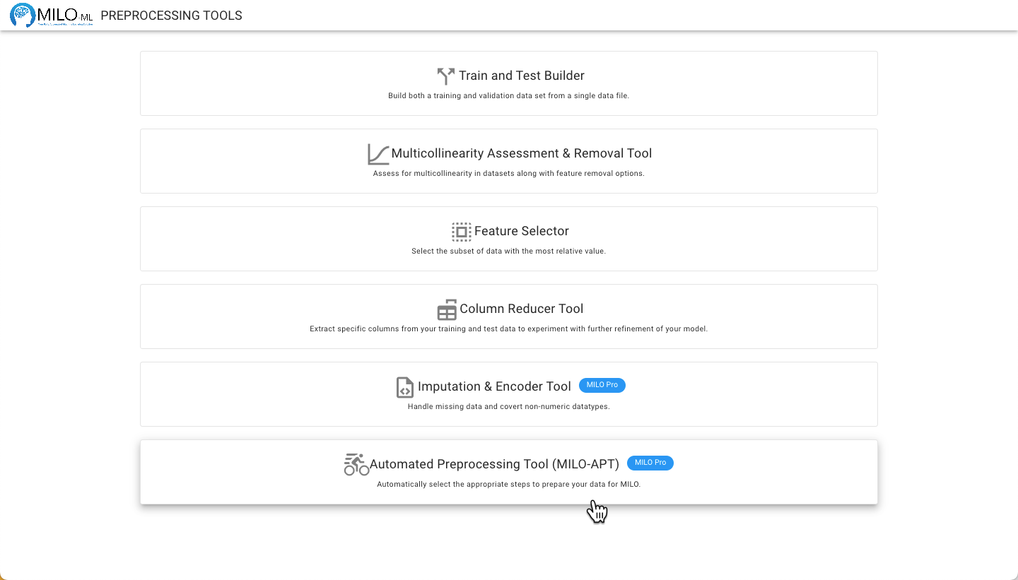 Preprocessing Tools