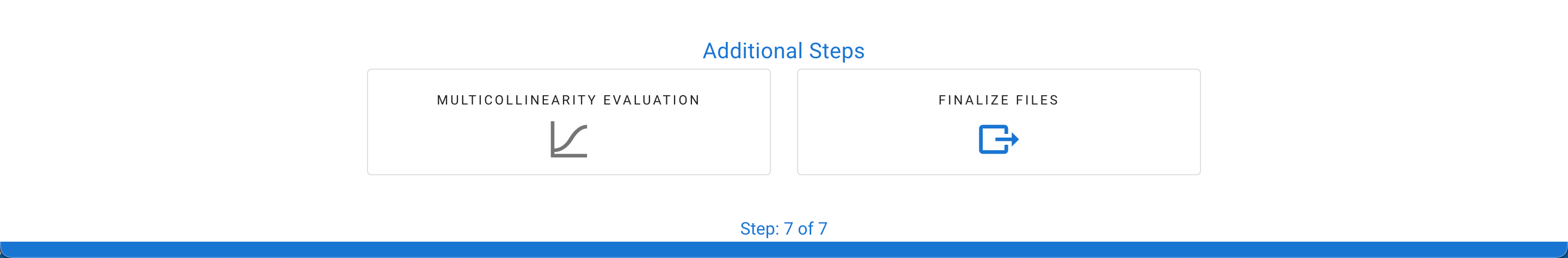 Selecting Optional Additional Steps