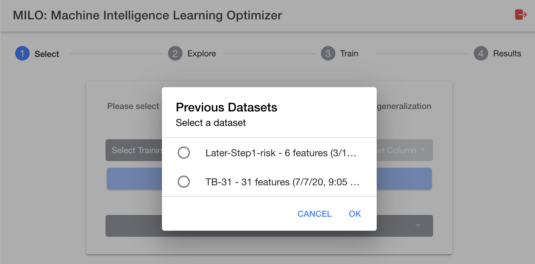 Previous Dataset